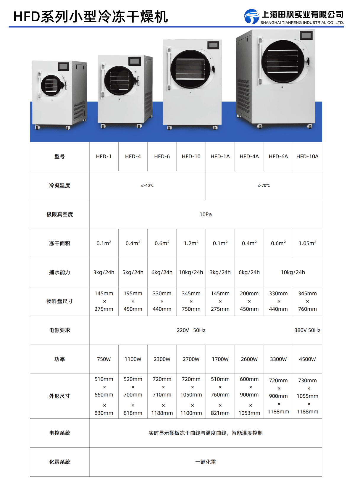 HFD小型凍干機